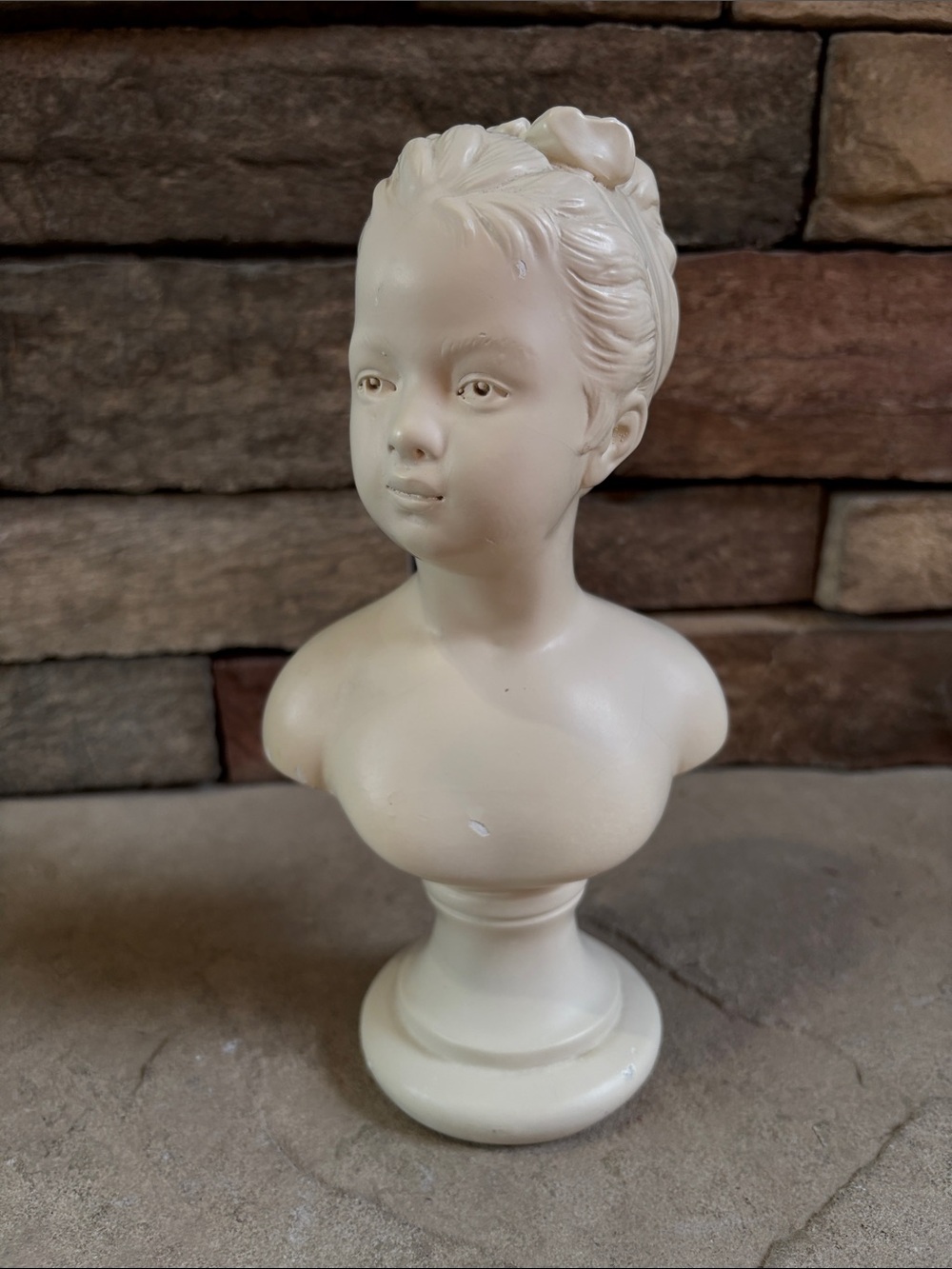Alexander Backer cream colored vintage girl bust